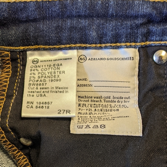 AG Adriano Goldschmied The Stilt Cigarette leg jeans size 27R - Picture 8 of 8